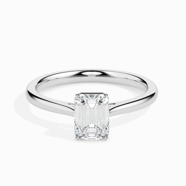 Natalia: 1-carat emerald cut diamond engagement ring | Nature Sparkle