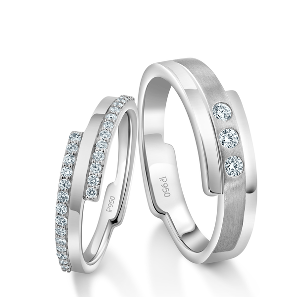 Cartier Love Diamond 18 Karat White Gold Unisex Stacking Band Ring |  Wilson's Estate Jewelry