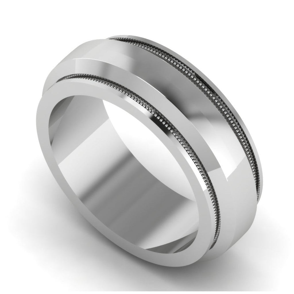 Plain Platinum Ring for Men JL PT MB 137