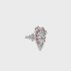 Platinum Ruby & Diamond Heart Earrings JL PT E 18026