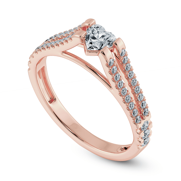 14KT Rose Gold Entwined Brilliance Diamond Finger Ring