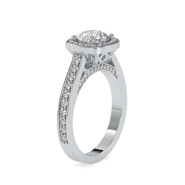 1.50CT OVAL CUT DIAMOND HALO ENGAGEMENT RING | Frassanito Jewelers