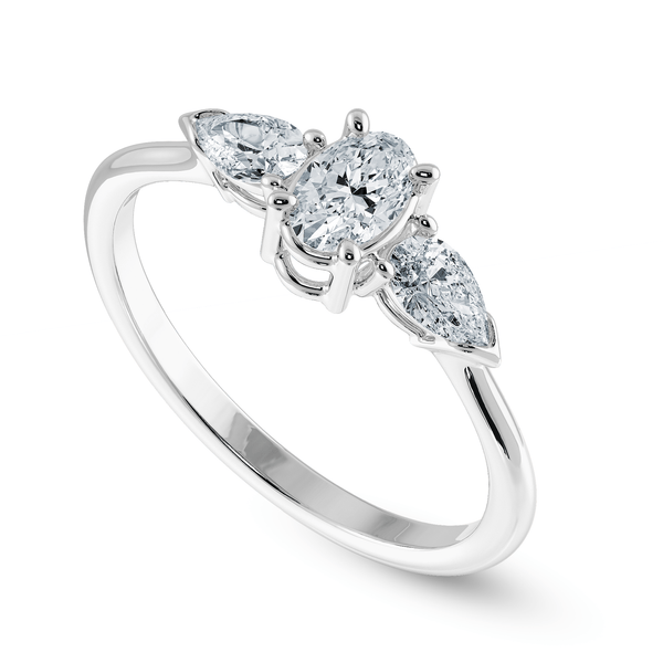 Oval Baguette & Pear Diamond Engagement Ring | Berlinger Jewelry