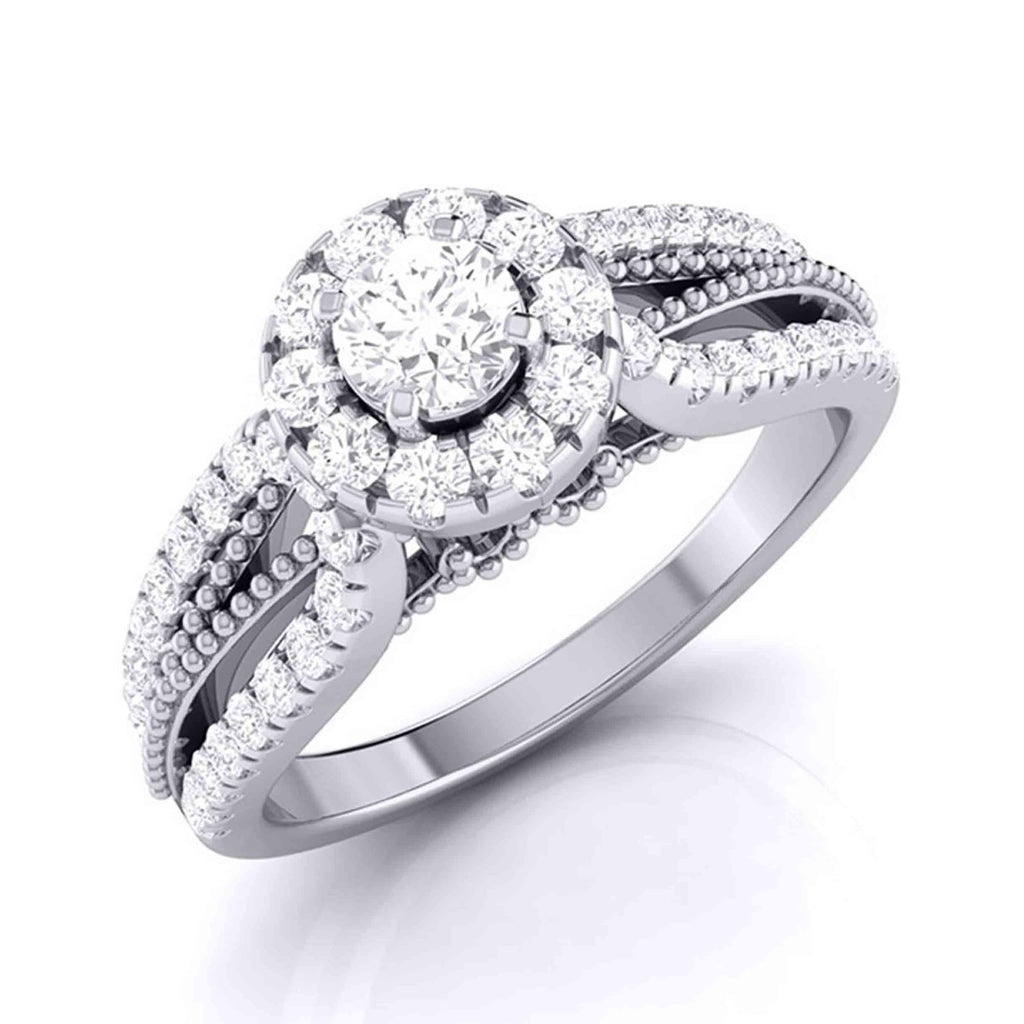 White gold engagement ring with 0,17-carat diamond, colour G, clarity VS