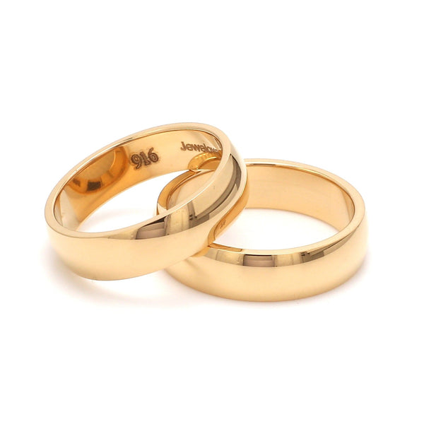 His & Her Rings Set -Gold couple Rings set -Bridal rings Set -Indian Gold  Jewelry -Buy Online