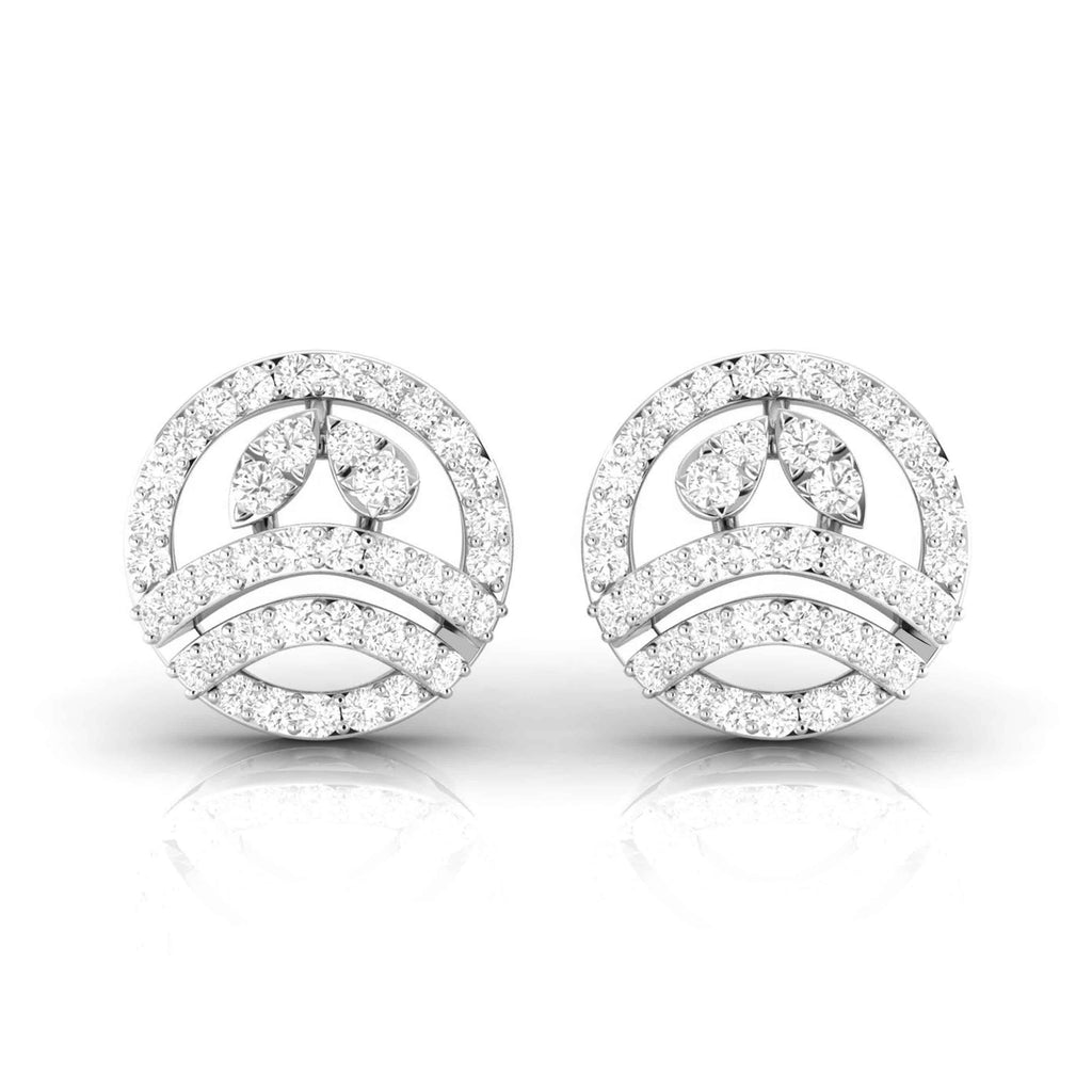 Beautiful Platinum Diamond Earrings for Women JL PT E OLS 48