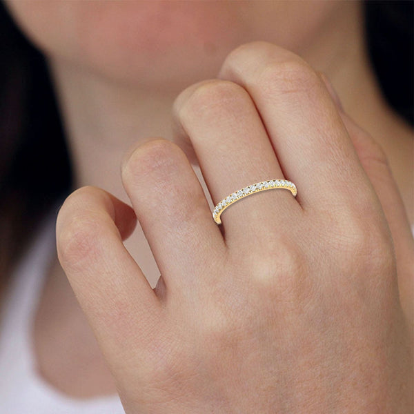 Buttercup Half Eternity Band - Yellow Gold - megan thorne