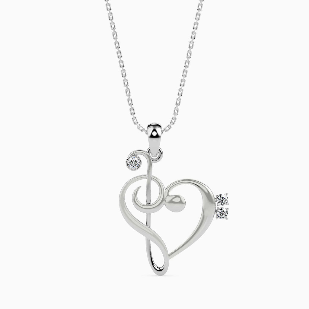 Jewelove Platinum Diamonds Heart Pendant for Women JL PT P 18047 VVS GH