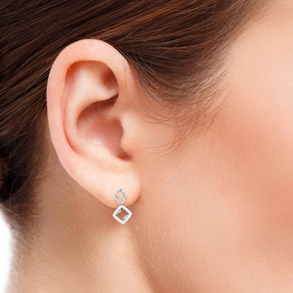 Charming Contemporary Diamond Drop Earrings