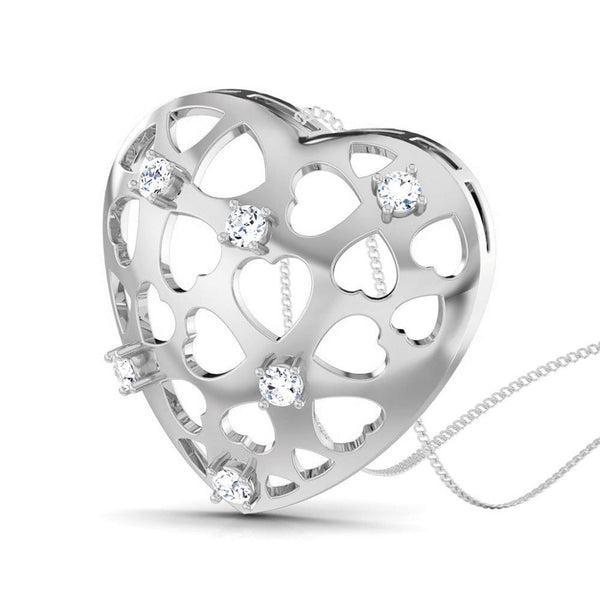 Jewelove Platinum Diamonds Heart Pendant for Women JL PT P 18047 VVS GH