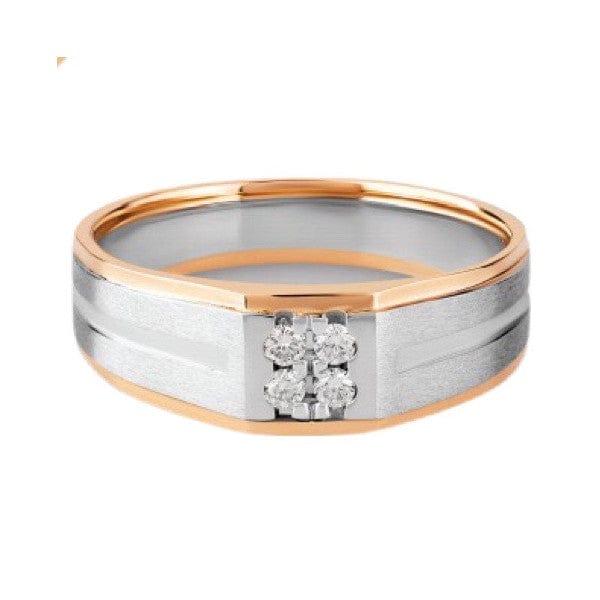 Platinum Rose Gold with Diamond Ring for Men JL PT 1117