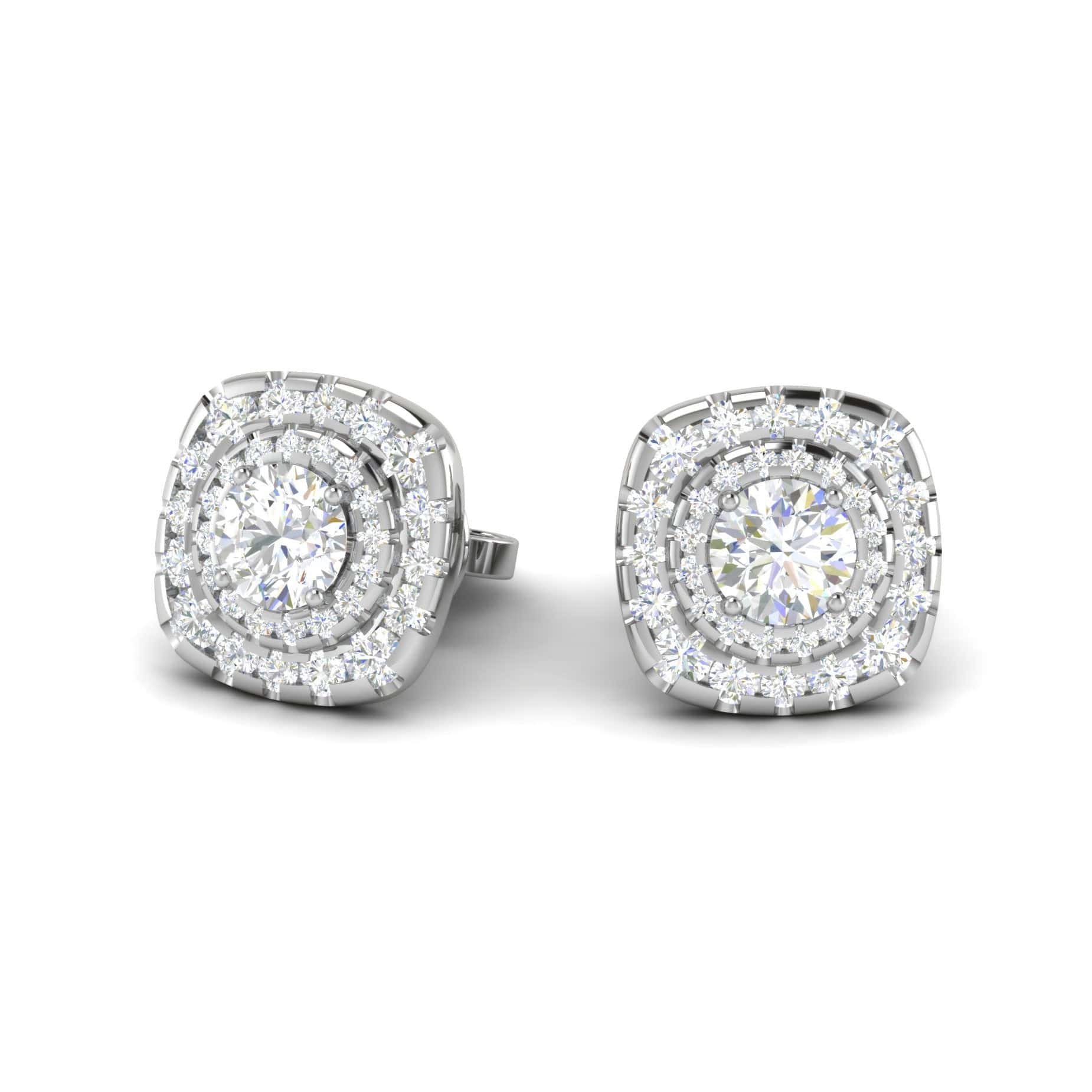 Platinum Solitaire Diamond Earrings for Women JL PT SE RD 107