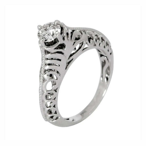 Aishlin White Gold Princess Cut Engagement Ring SETTING ONLY - Irish Jewelry  | Irish Store | Tipperary Irish Importer | Celtic Jeweler