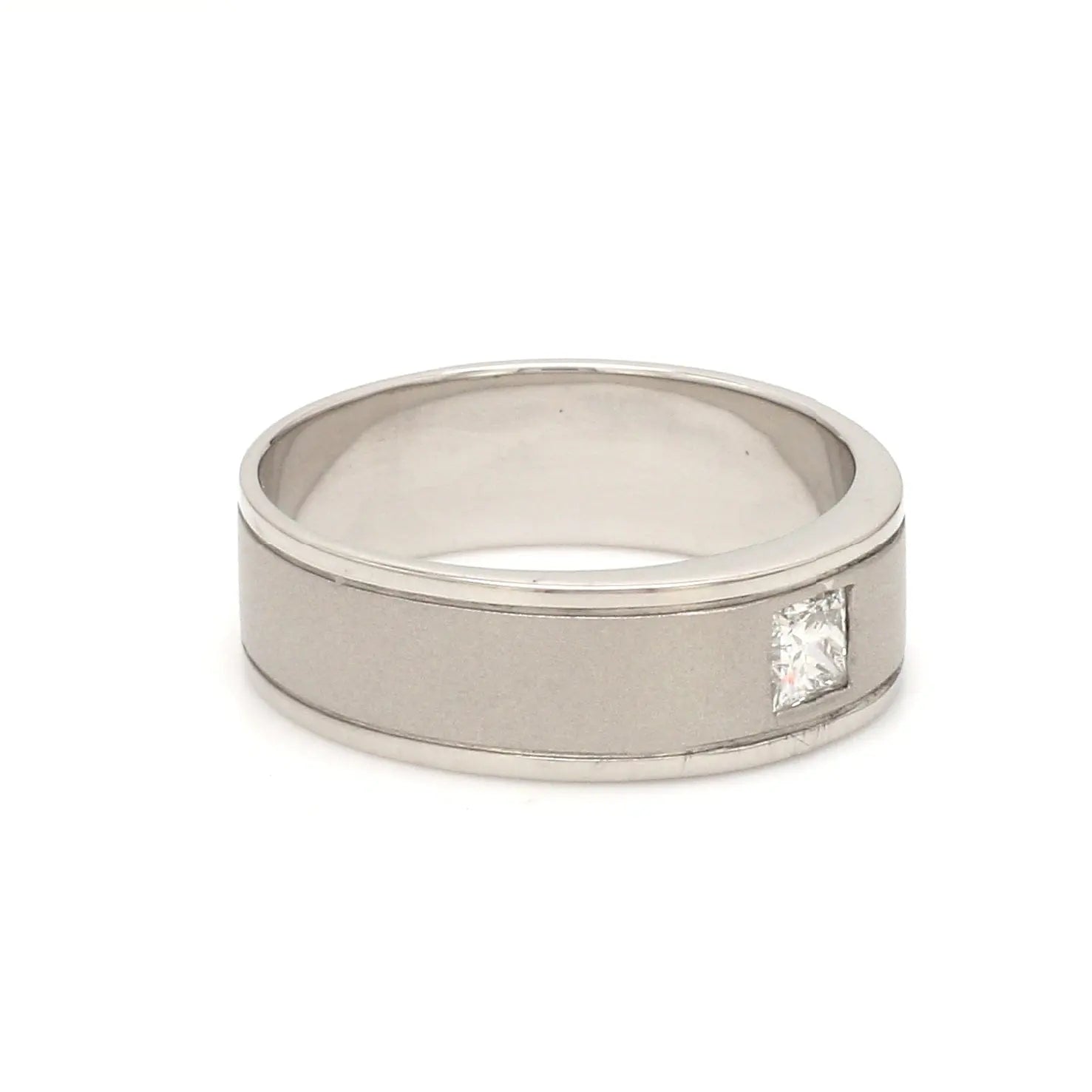 Princess Cut Single Diamond Ring for Men JL PT 420