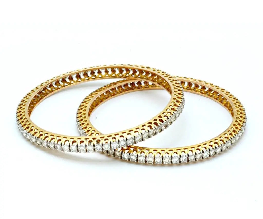Buy Zivom Stylish Gold Cubic Zirconia Copper Single Cuff Kada Bangle For  Women Online at Best Prices in India - JioMart.