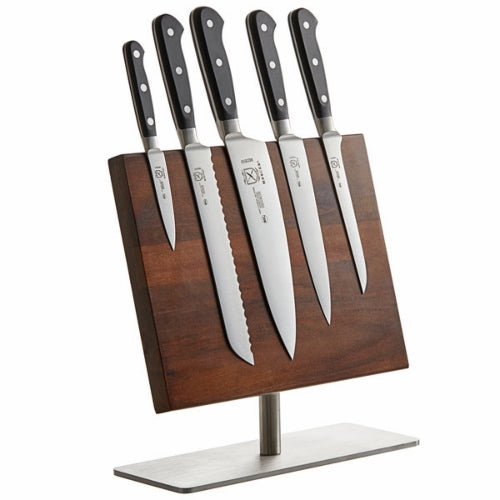 Mercer Culinary Genesis 6-Piece Knife Set and Acacia Magnetic