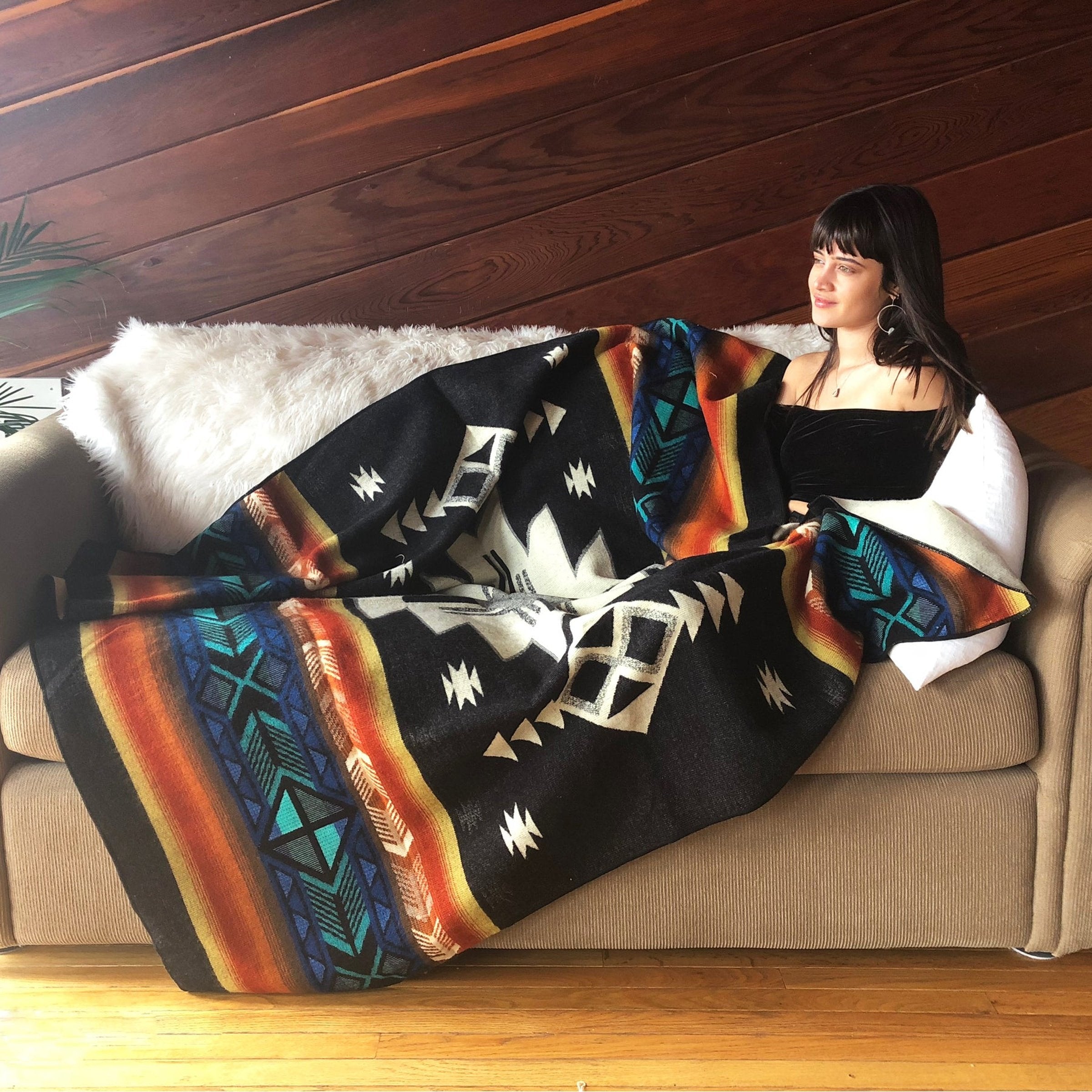 Chakana Throw Blanket | Alpaca