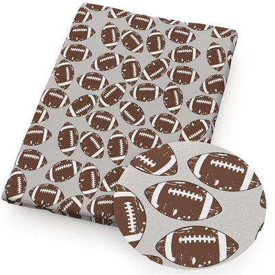 Cowboys Football Litchi Printed Faux Leather Sheet Litchi has a pebble –  FeeFiFauxLeather