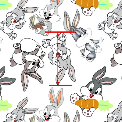 Baby Bugs Bunny Looney Tunes Litchi Printed Faux Leather Sheet