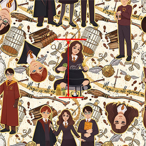 Harry Potter Characters Printed Faux Leather Sheet