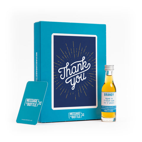 Thank you card with alcohol gift