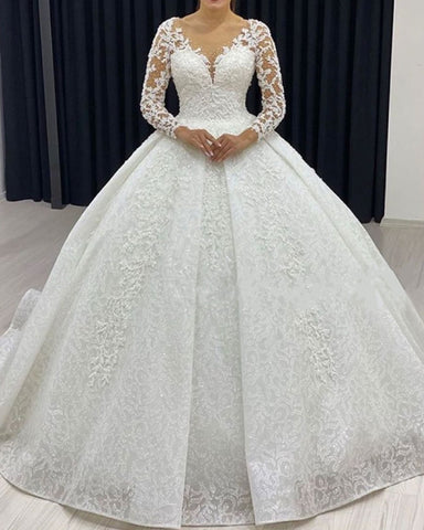 Lace Wedding Dresses Long Sleeves