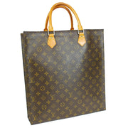 LOUIS VUITTON SAC PLAT HAND TOTE BAG PURSE MONOGRAM CANVAS M51140