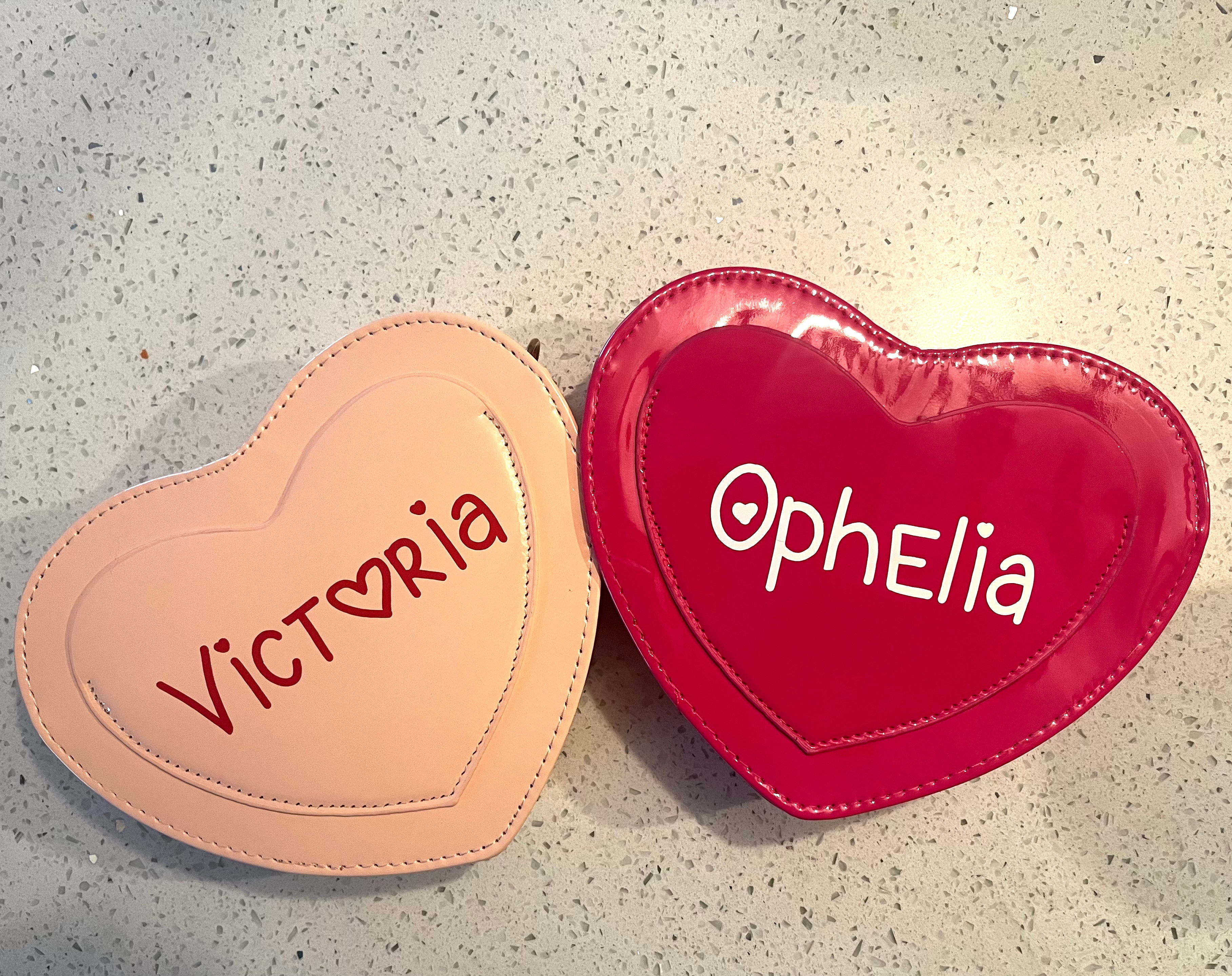 personalized HEART PURSES RTS