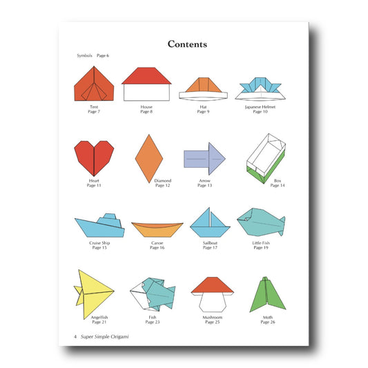 Super Simple Origami Book + Standard 6 inch 65 Sheet Combo – Taro's Origami  Studio Store