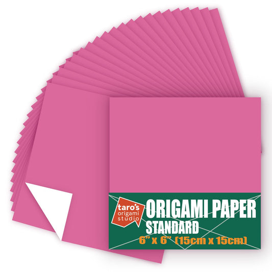 Standard 6 Inch One Sided Single Colors (Red) 50 Sheets (All Same Color)  Square Easy Fold Premium Japanese Paper for Beginner - Taro's Origami  Studio E-learning and Shop