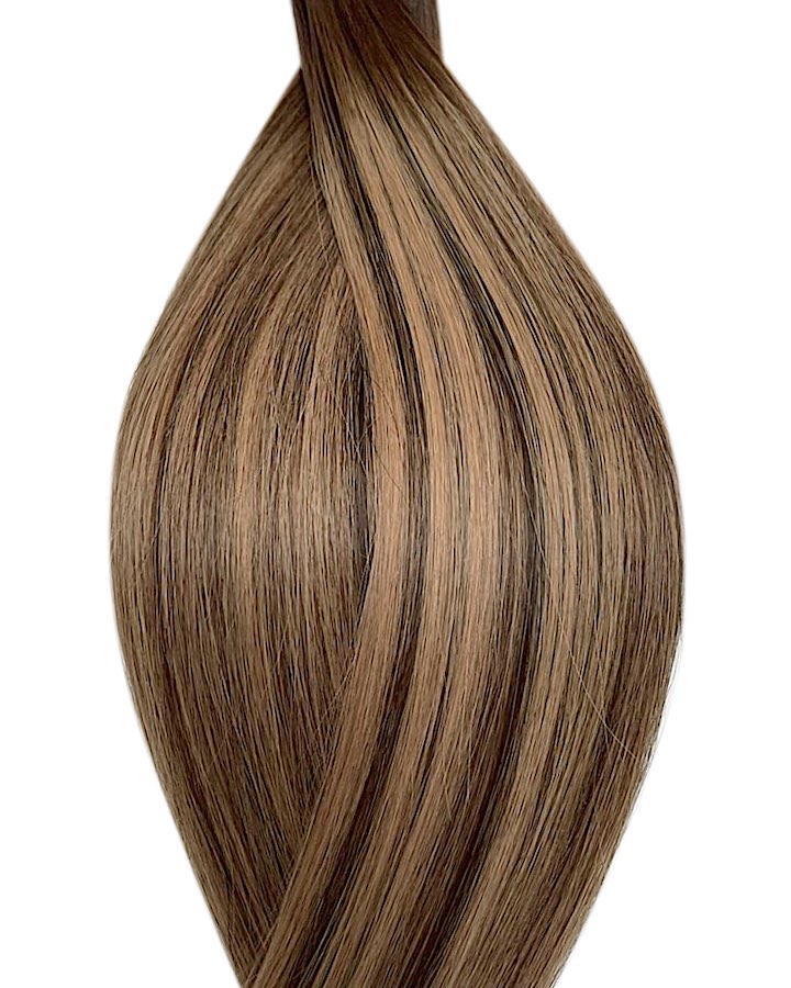 Balayage Hazelnut Latte Tape In Hair Extensions – Viola Hair Extensions