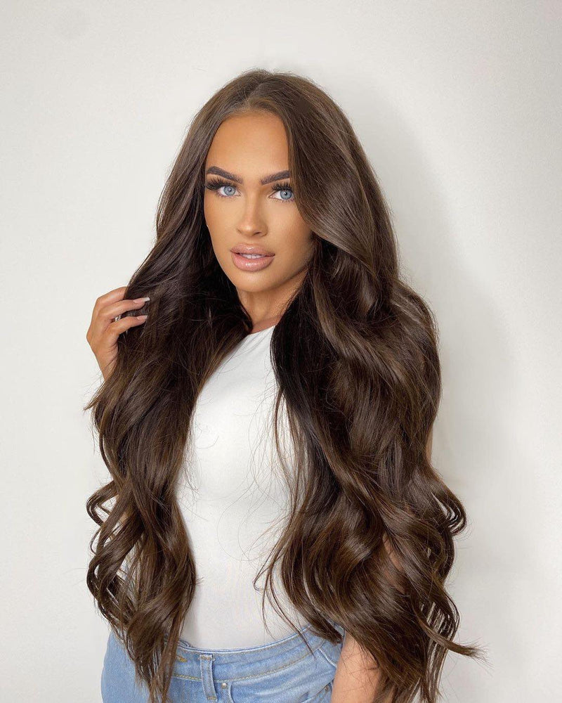 Tape in Hair Extensions 2 Dark Brown 100 Remy Human India  Ubuy