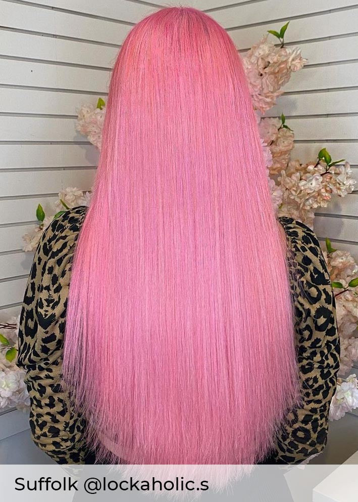 Pastel pink hair color  extensions  Pastel pink hair color Hair color  pink Long pink hair