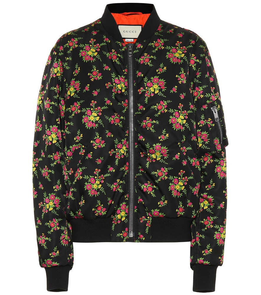 gucci floral bomber jacket