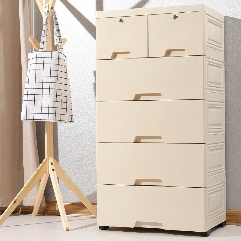 多 格 宝宝 Plastic Drawer Storage Cabinet Drawer Cabinet Four Tier