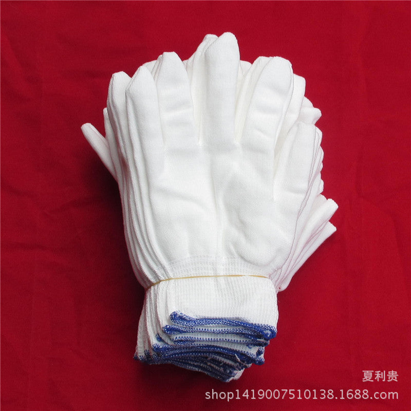 white nylon gloves wholesale