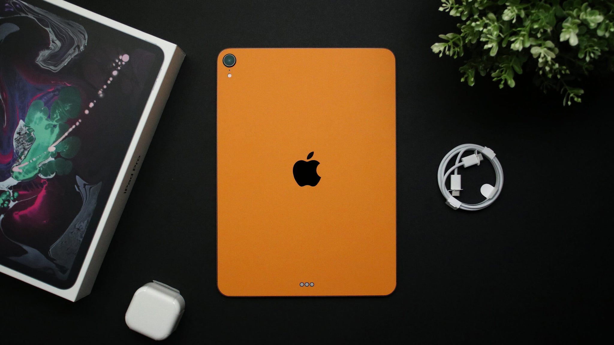 iPad Pro 12.9" (2018, Gen 3) Textured Matt Orange Skins