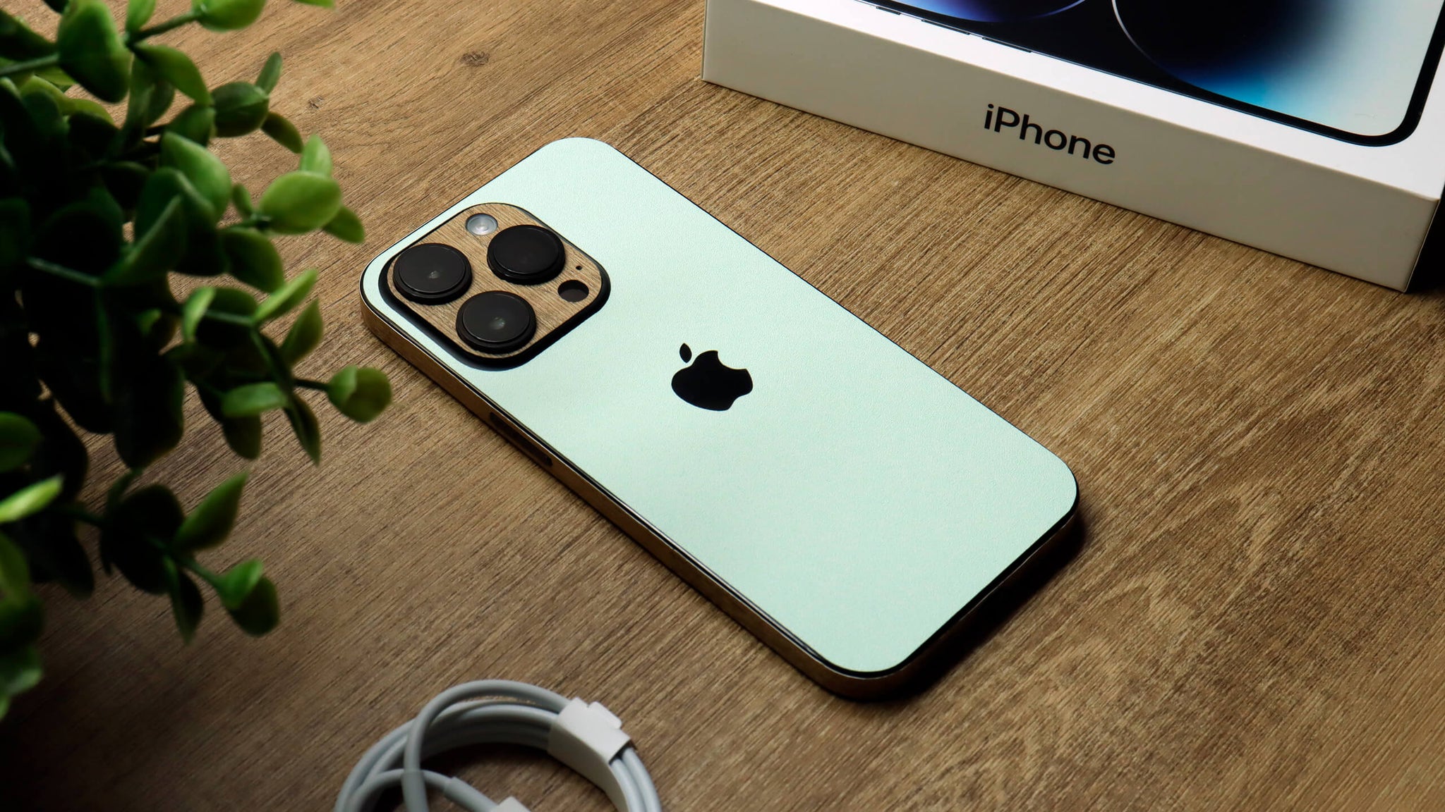 iPhone 14 Pro Textured matt mint skins