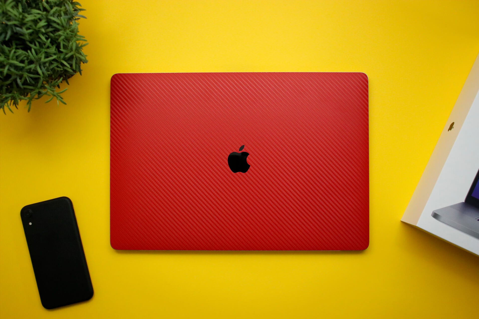 MacBook Pro 16-inch Red Carbon Fibre Skins