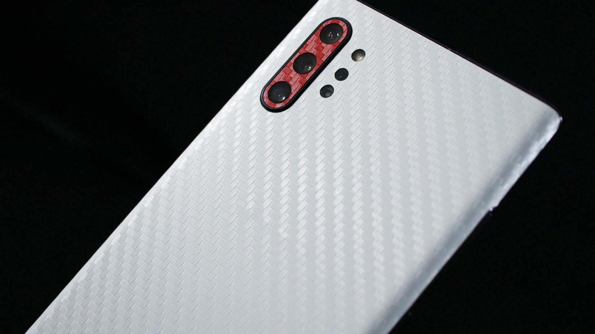 Samsung Galaxy Note 10 Plus 5G White Carbon Fibre Skins