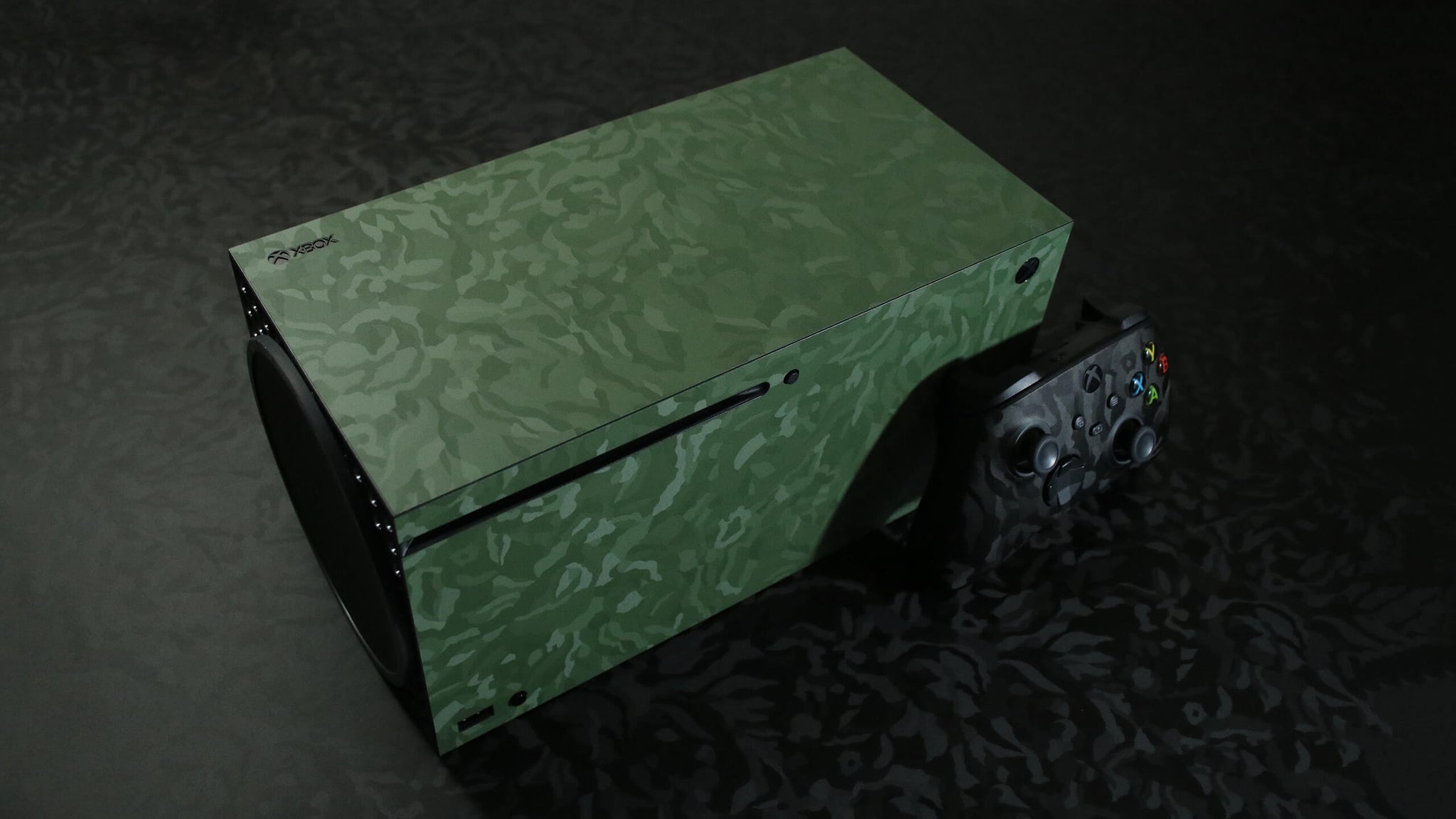 Xbox Series X Green Camo Skins