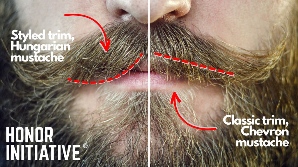 Mustache trimming diagram