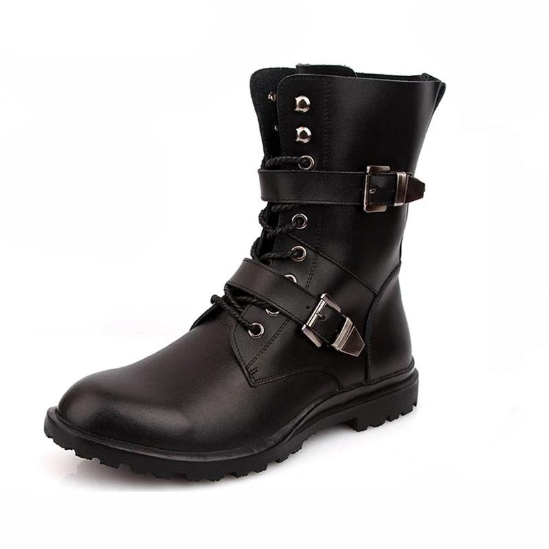 mens designer black boots