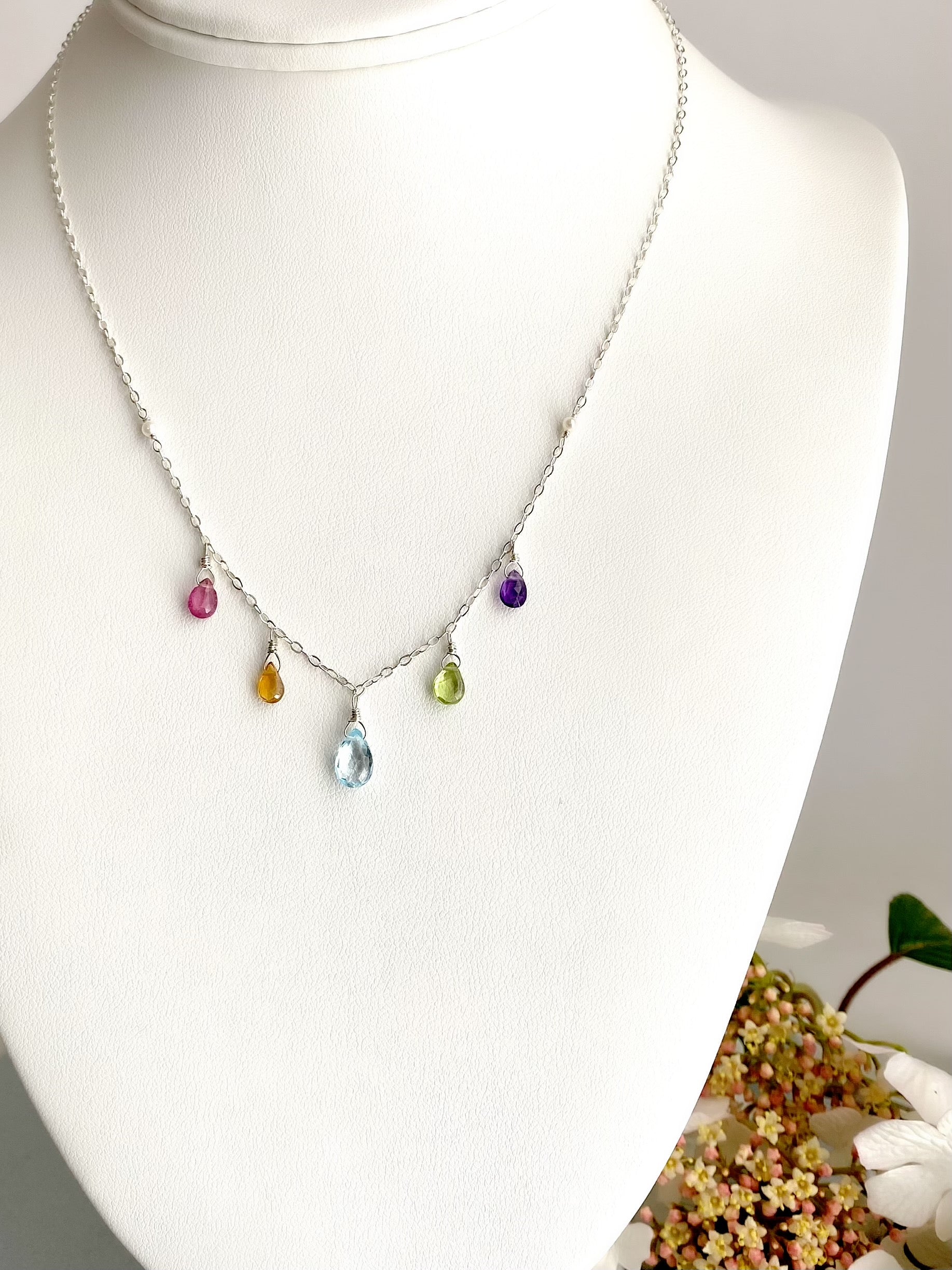 Delicate, Color Lover Necklace / Silver – Lucile Martin Jewelry