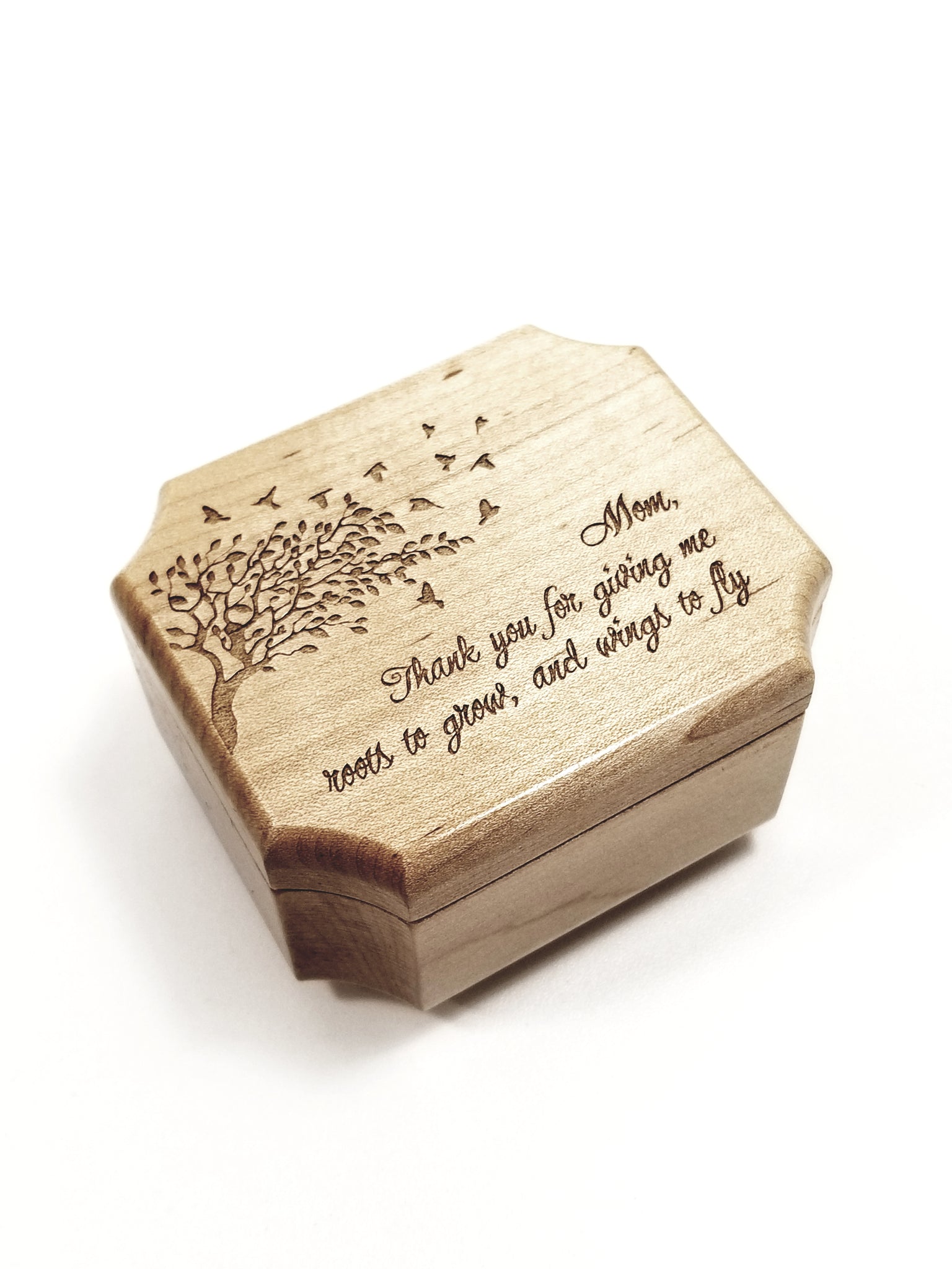 Personalized Tree with Birds Thank You Mom Mini Music Box