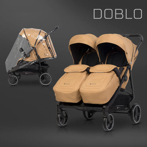 Zwillingskinderwagen beige Doblo