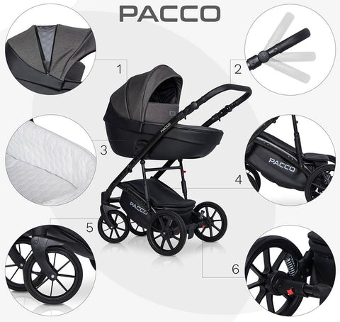 Funktionen Kinderwagen Pacco von Riko Basic