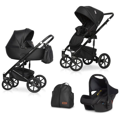 Schwarzer Kinderwagen Riko Basic Ozon