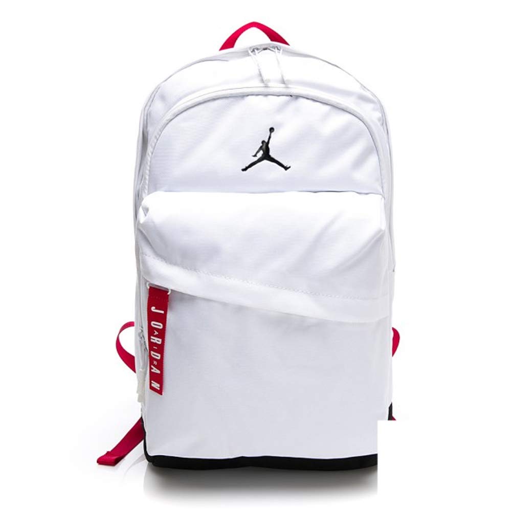 all white jordan backpack