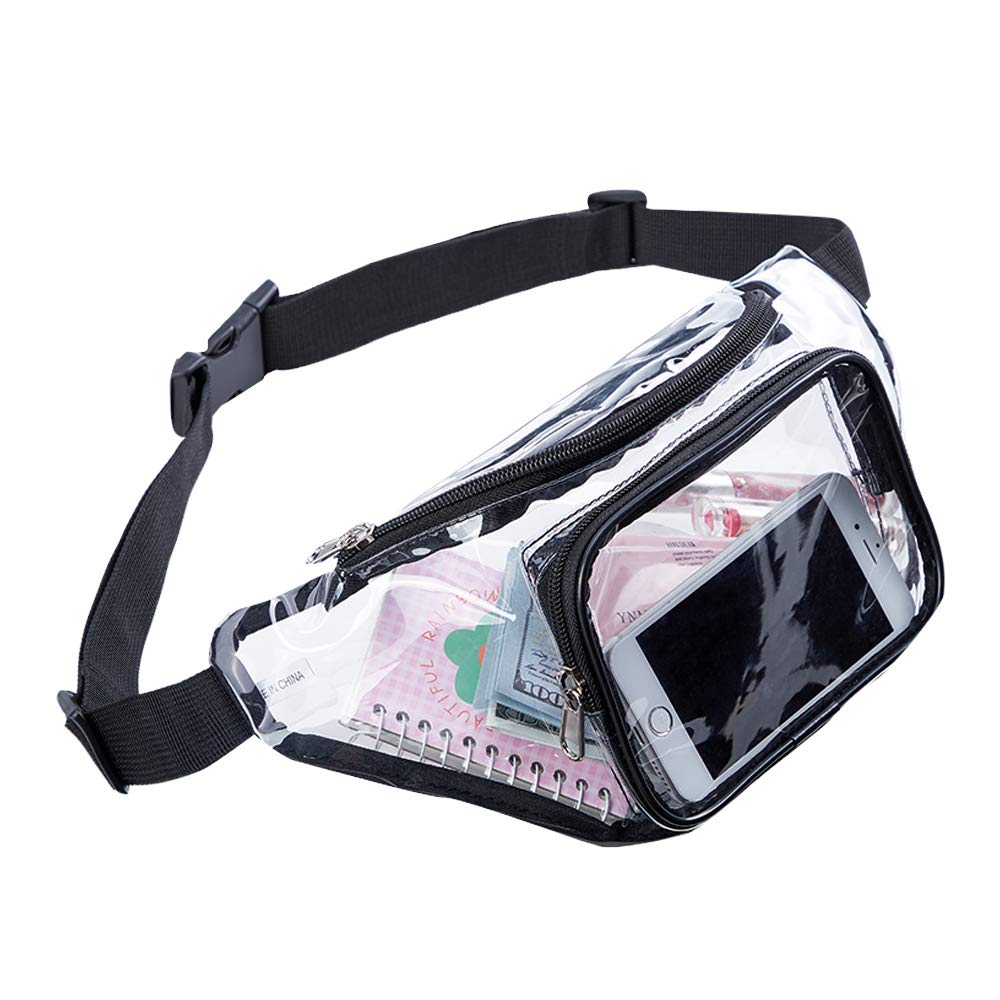 pink clear fanny pack